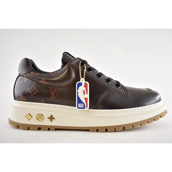 Louis Vuitton LV x NBA Abbesses Derby Ebony Brown Monogram Sneaker UK 9 US 10 11 - Picture 2 of 16